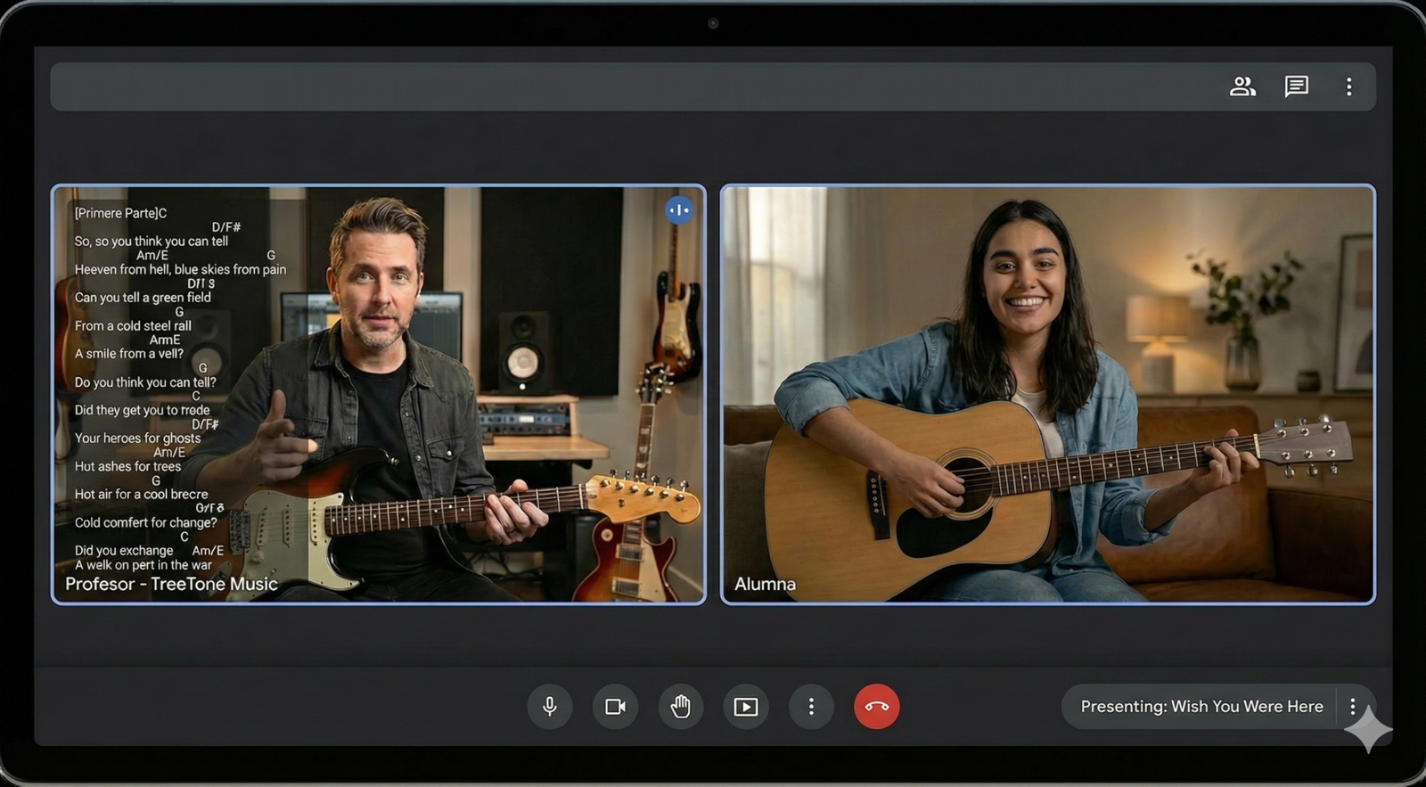 Clase de música online en vivo